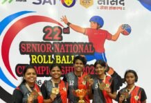 *राष्ट्रीय रोलबॉल प्रतियोगिता में वाराणसी के सुनीता गुप्ता के कप्तानी में उत्तर प्रदेश महिला वर्ग बना चैंपियन*
