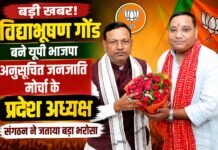 विद्याभूषण गोंड बने यूपी भाजपा अनुसूचित जनजाति मोर्चा के प्रदेश अध्यक्ष, संगठन ने जताया बड़ा भरोसा